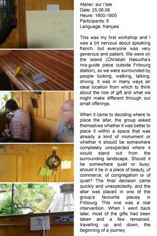 Altars of us all - workshop 1 - altar location: in the funiculaire